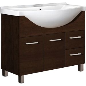 Tecnomat BASE PORTALAVABO E LAVABO JESS OLMO CAFFE 2 ANTE 2 CASSETTI CON PIEDINI 85x91x50 cm (LxHxP)