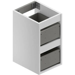 Tecnomat BASE SOSPESA MODUL IN LEGNO BIANCO OPACO PER 2 CASSETTI 30x55x36 cm (LxHxP)