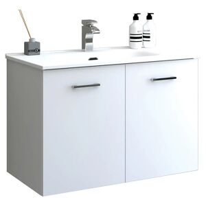 Tecnomat BASE PORTALAVABO CON LAVABO ASYA BIANCO OPACO 2 ANTE SOFT CLOSE 80x55x46 cm (LxHxP)