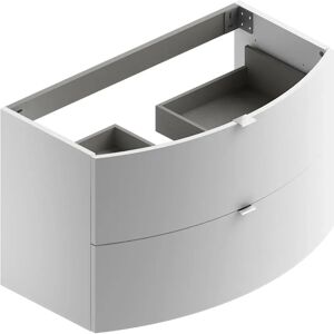 Tecnomat BASE SOSPESA MODUL ROUND IN LEGNO BIANCO OPACO 2 CASSETTI FRONTALI INCLUSI 90x55x50 cm (LxHxP)