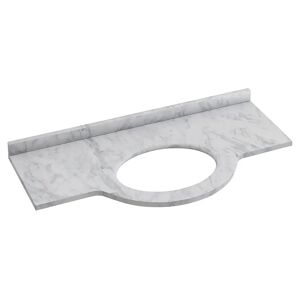 Tecnomat TOP PALACE LAVABO SOPRAPIANO IN MARMO DI CARRARA BIANCO E GRIGIO 101x51 cm (LxP)