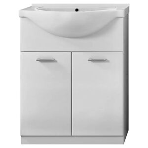 Tecnomat BASE PORTALAVABO CON LAVABO JESS BIANCO  LUCIDO 2 ANTE TERRA CON   ZOCCOLO 65x86x50 cm (LxHxP