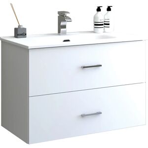 Tecnomat BASE PORTALAVABO CON LAVABO ASYA BIANCO OPACO 2 CASSETTI SOFT CLOSE 80x55x46 cm (LxHxP)