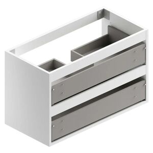 Tecnomat BASE SOSPESA MODUL IN LEGNO BIANCO OPACO PER 2 CASSETTI 90x55x43 cm (LxHxP)