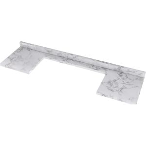 Tecnomat TOP PALACE LAVABO SEMINCASSO IN MARMO DI CARRARA BIANCO E GRIGIO 120x34 cm (LxP)