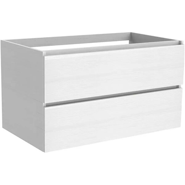 tecnomat base dolomite in legno bianco 2 cassetti 90x50x50 cm (lxhxp) soft close