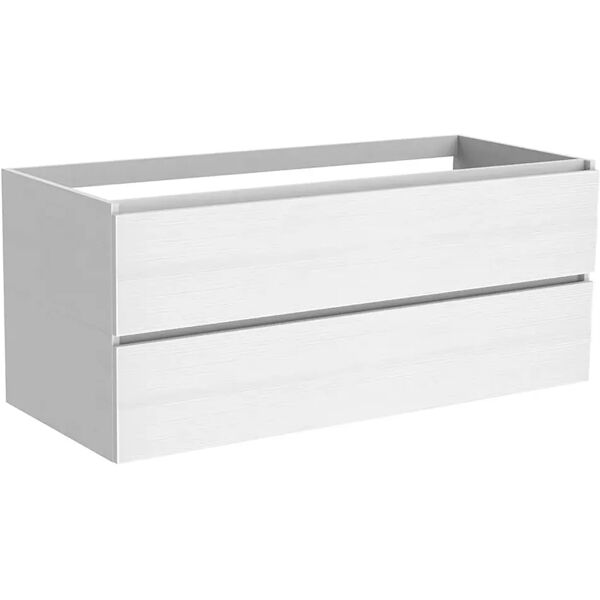 tecnomat base dolomite in legno bianco 2 cassetti 120x50x50 cm (lxhxp) soft close