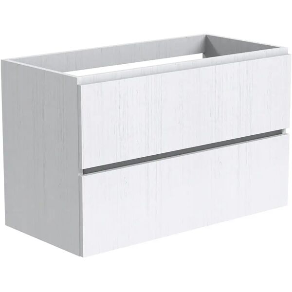 tecnomat base miami scasso a destra in legno bianco foresta 2 cassetti 90x39x50 cm (lxpxh)