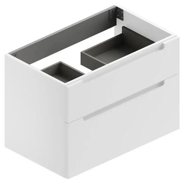 tecnomat base portalavabo new deep 2 bianco opaco 2 cassetti soft close 84x58x50,5 cm (lxhxp)