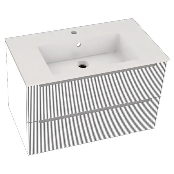 tecnomat base portalavabo rigo in legno bianco opaco 2 cassetti soft close 80x50x45 cm (lxhxp)