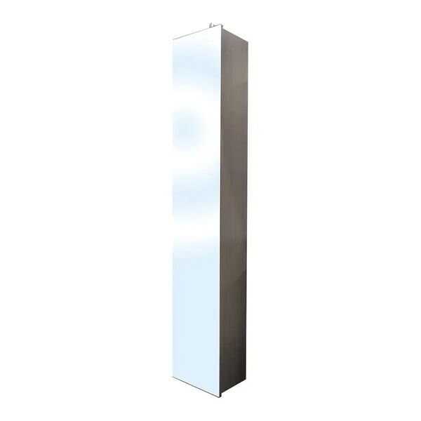 tecnomat colonna girevole 7 ripiani e specchio argilla senza sportello fissaggio a muro e a terra