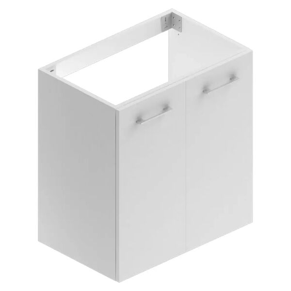 tecnomat base per lavabo o laterale 2 ante laundry bianco nova 70x75x45 cm (lxhxp)