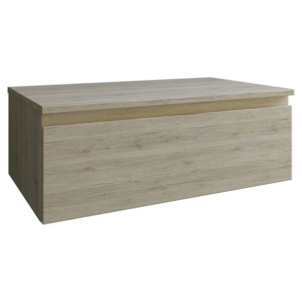 tecnomat base over con top in legno rovere nodato 1 cassetto 79x27x45 cm (lxhxp)