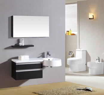 Arredo Casa Facile Mobile Bagno Pensile Nero Da 100 Cm Completo