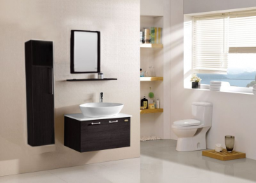 Arredo Casa Facile Mobile Bagno Sospeso - Pensile Wengã‰ Da 80 Cm - Completo