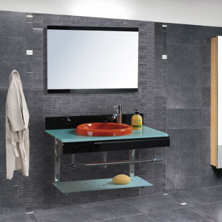 Arredo Casa Facile Mobile Bagno Pensile In Vetro Da 80 Cm Completo