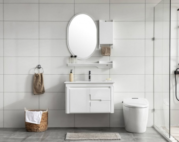 Arredo Casa Facile Mobile Bagno Pensile Bianco 80 Cm Completo Specchio Armadietto