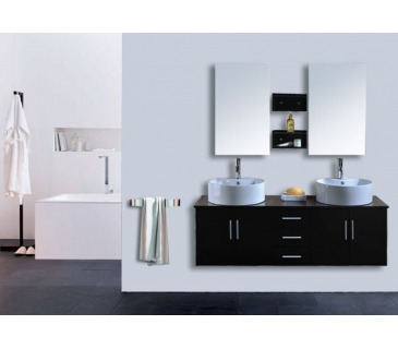 Arredo Casa Facile Mobile Bagno Doppio Completo Pensile 150cm Wengãˆ