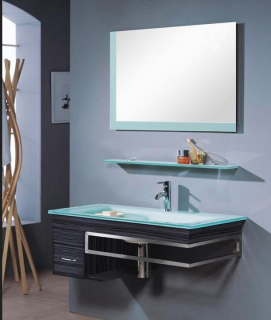 Arredo Casa Facile Mobile Bagno Pensile Nero Da 100 Cm Completo