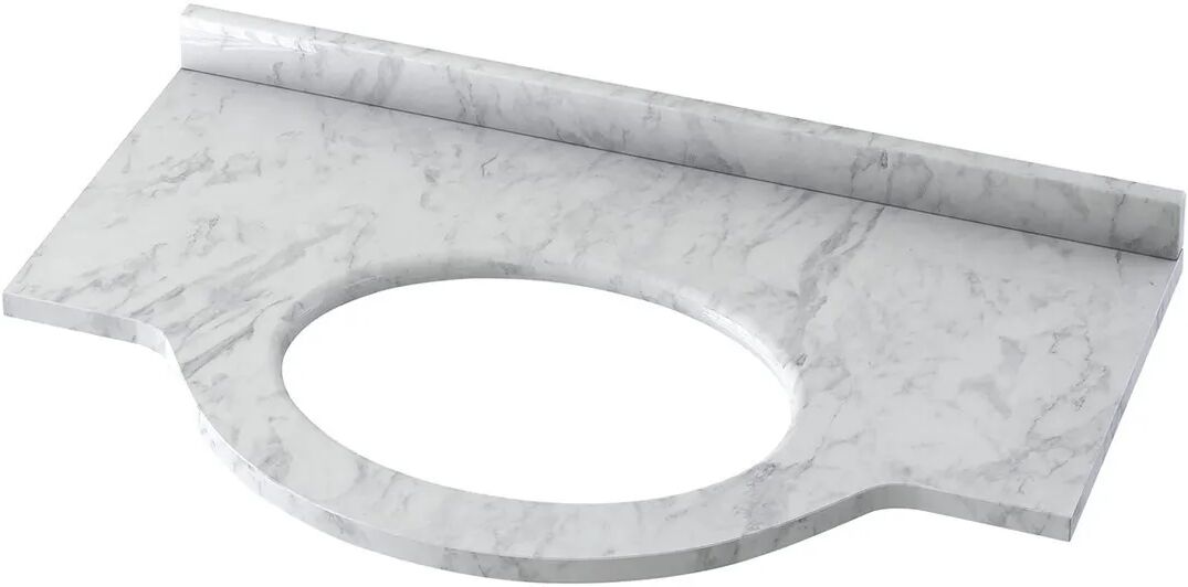 Top Palace Lavabo Soprapiano In Marmo Di Carrara Bianco E Grigio 81x51 Cm (Lxp)