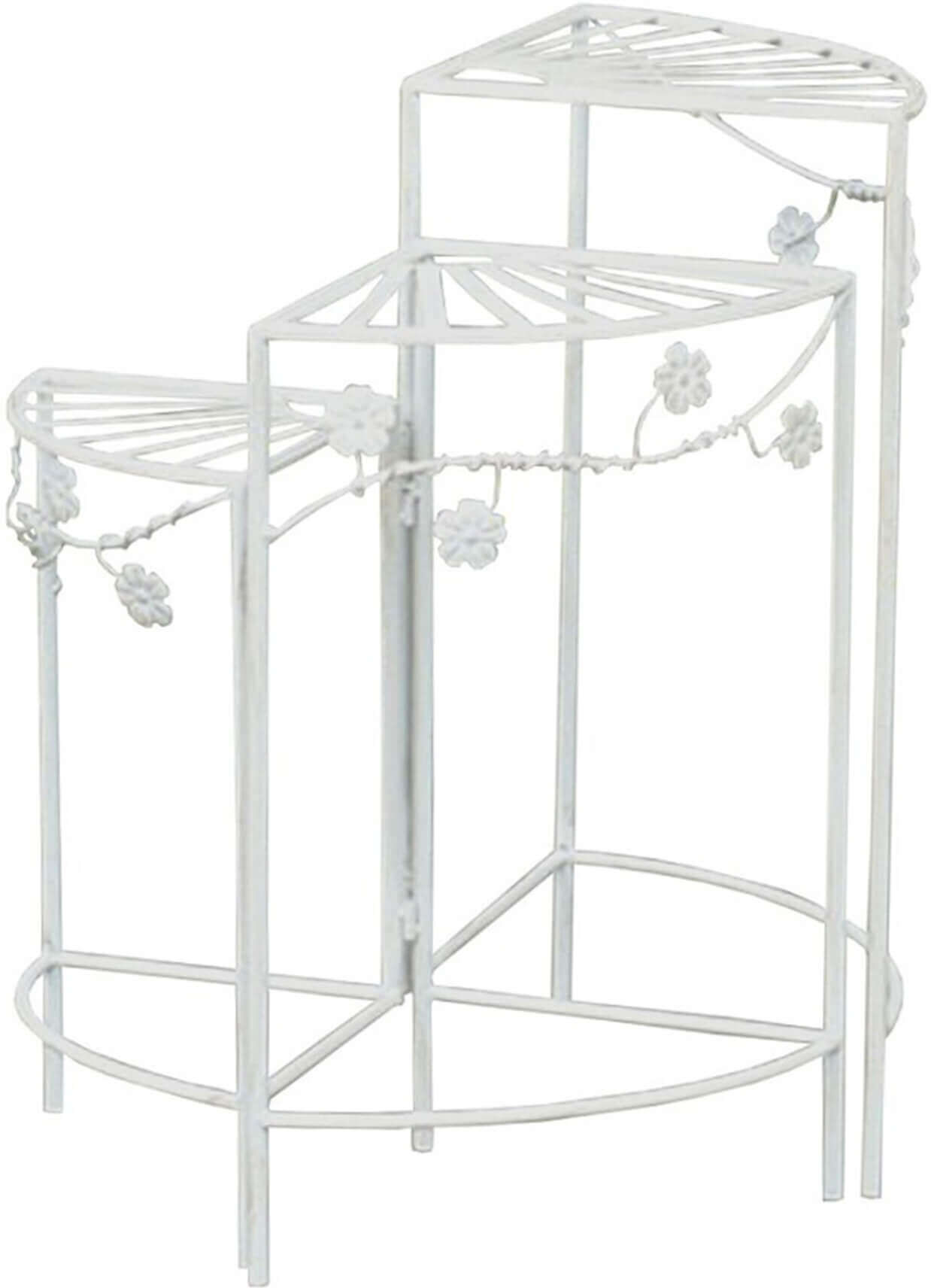 Milani Home ÉTAGÈRE BIANCO ANTICO di design moderno industrial cm 46 x32 x 5,70 h Bianco 46 x 57 x 32 cm