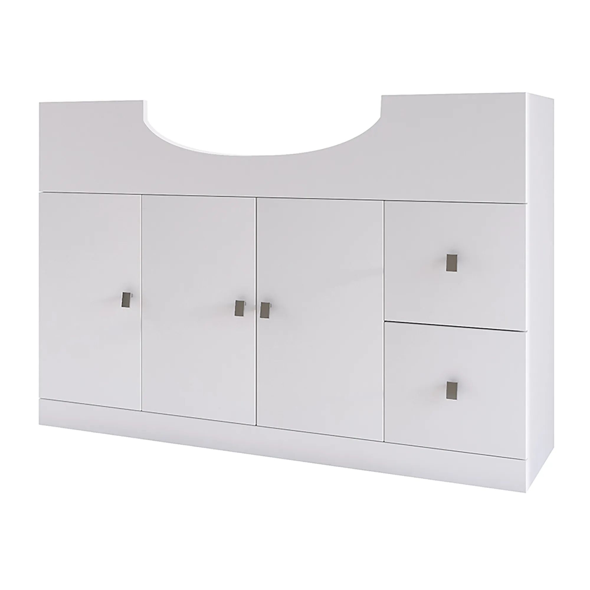 Tecnomat BASE PORTALAVABO PALACE A TERRA BIANCO LUCIDO LAVABO SEMINCASSO 120x33,5x81 cm (LxPxH)