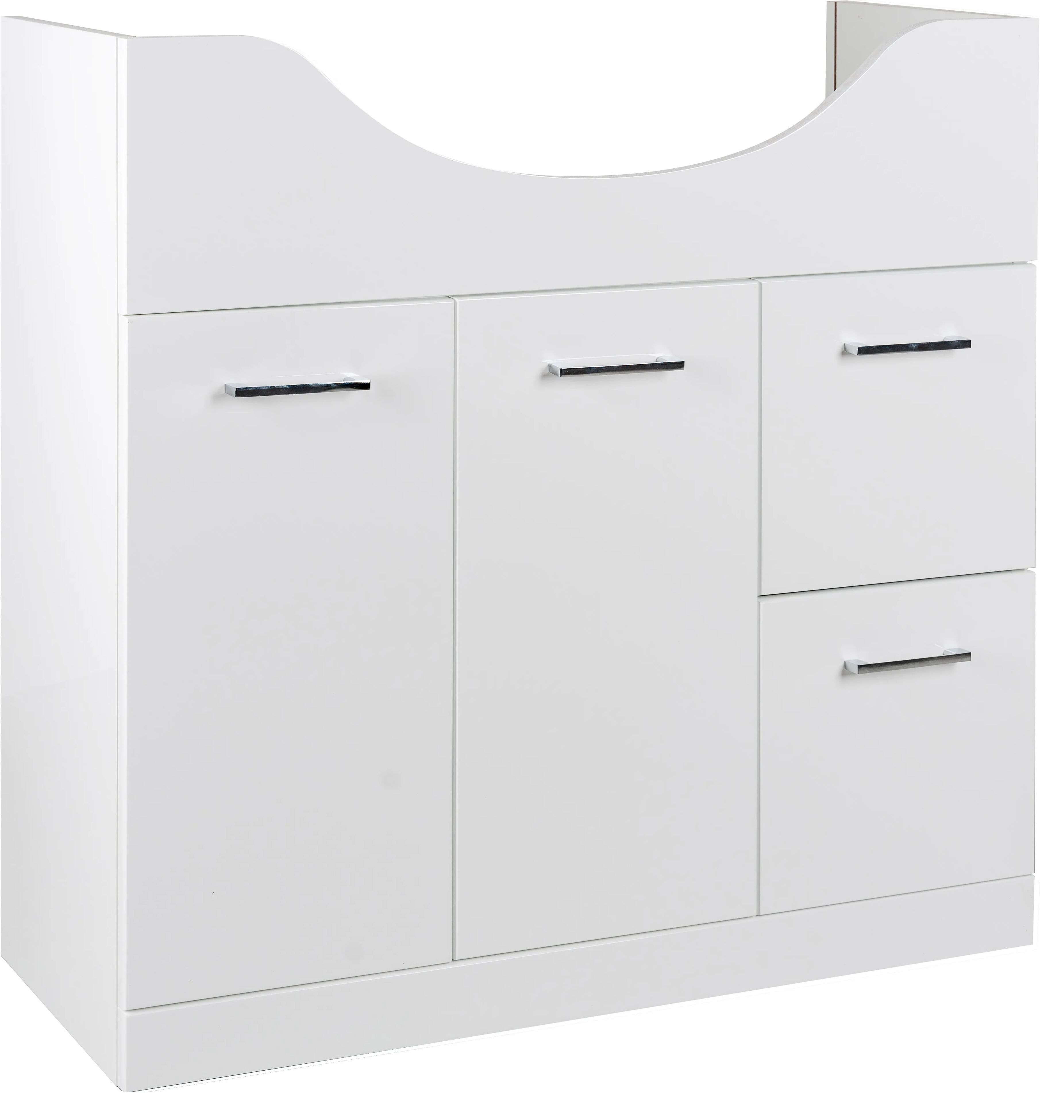 Tecnomat BASE PORTALAVABO CON LAVABO JESS BIANCO LUCIDO 2 ANTE 2 CASSETTI 85x86x50 cm (LxHxP)