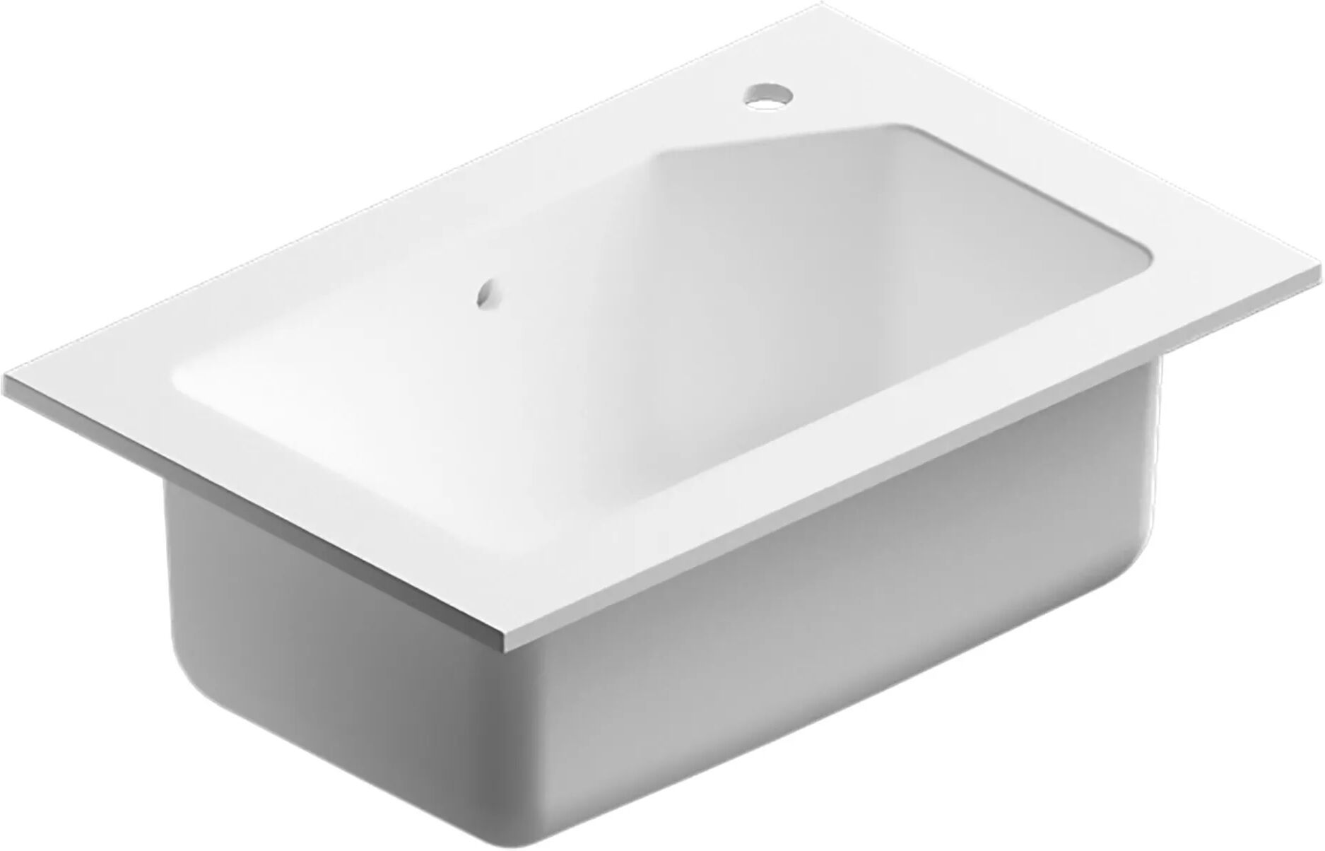 Tecnomat LAVABO/LAVATOIO SMALL LAUNDRY MINERALMARMO BIANCO LUCIDO 71x46 cm (LxP)