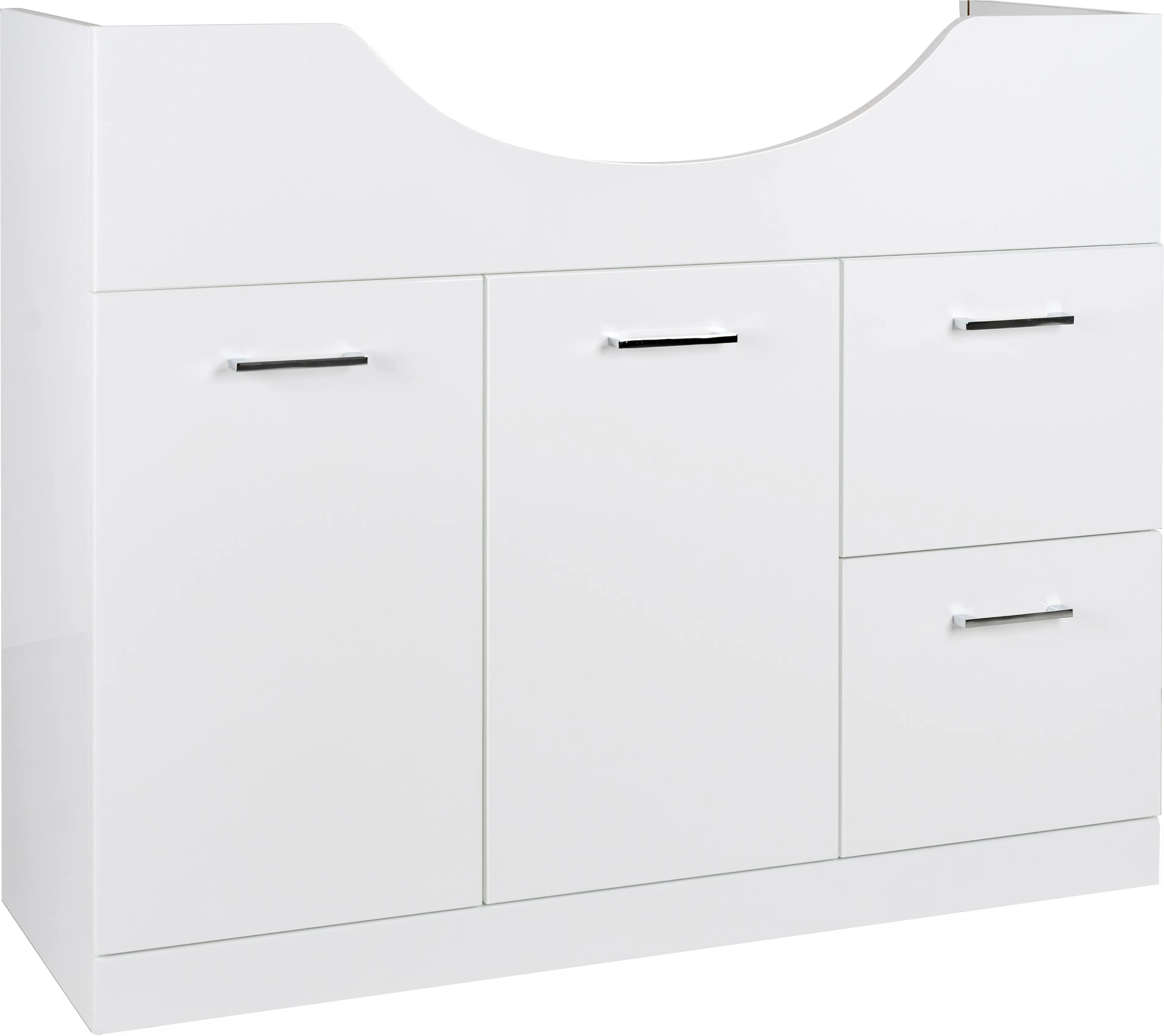 Tecnomat BASE PORTALAVABO CON LAVABO JESS BIANCO LUCIDO 2 ANTE 2 CASSETTI 105x86x50 cm (LxHxP)