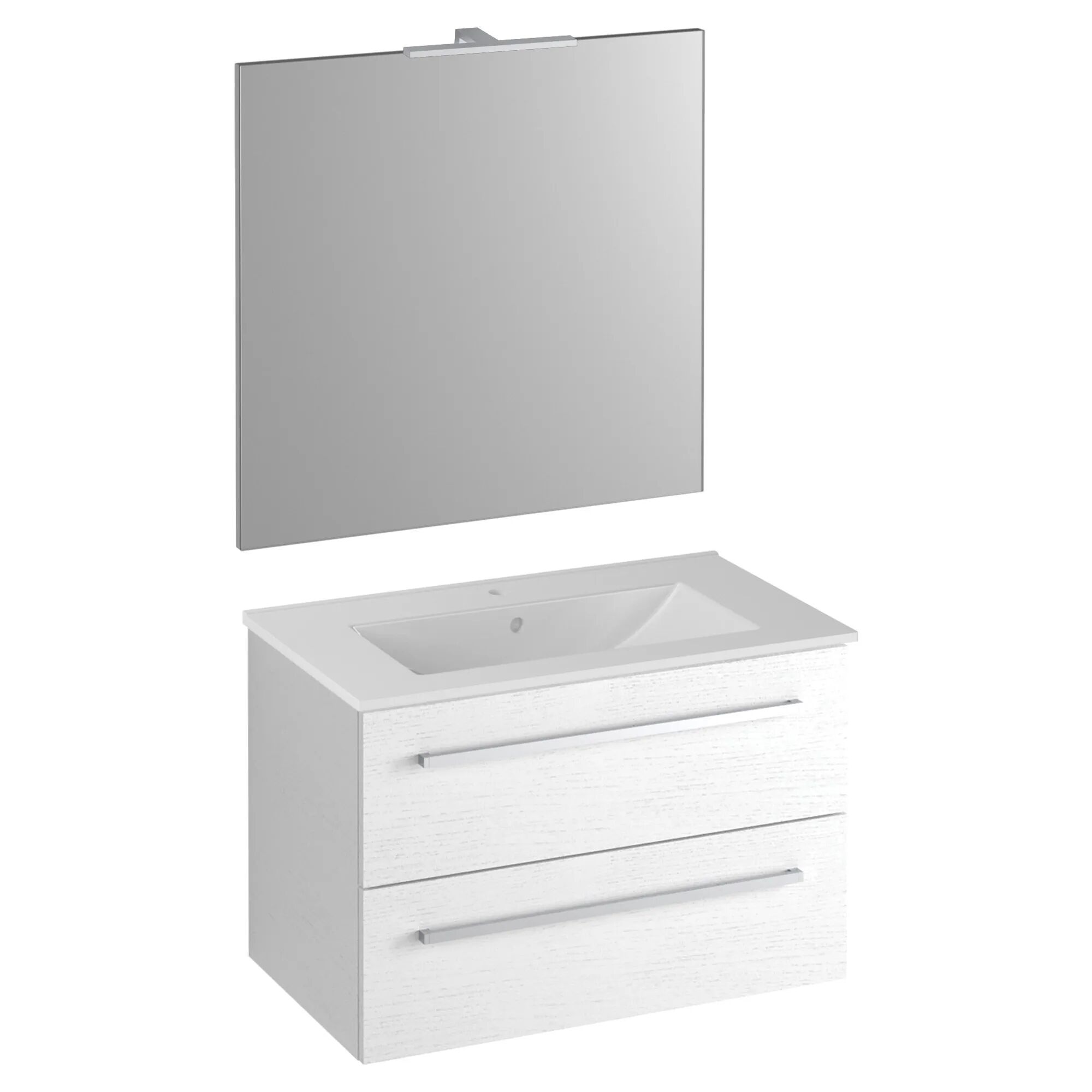 Tecnomat MOBILE JUILLET 2C 85x46x53cm (LxPxH) LAVABO IN CERAMICA SPECCHIO FILO LUCIDO CON LED