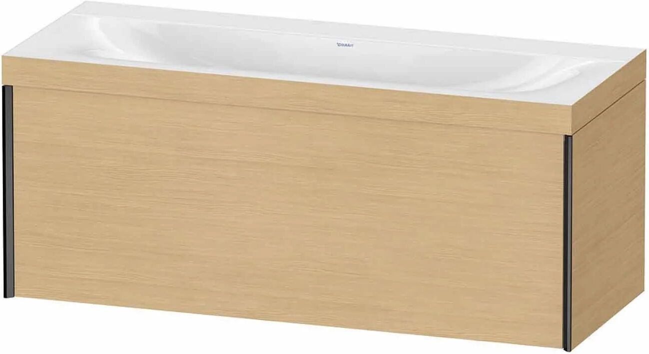 Duravit XViu Möbelwaschtisch 120 x 48 cm c-bonded ohne Hahnloch, wandhängend mit 1 Auszug   eiche natur (dekor) XV4612NB230C