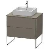 Duravit XSquare Waschtischunterbau für Konsole stehend 80 cm, mit 2 Auszüge   flannel grey seidenmatt (lack) XS492009090