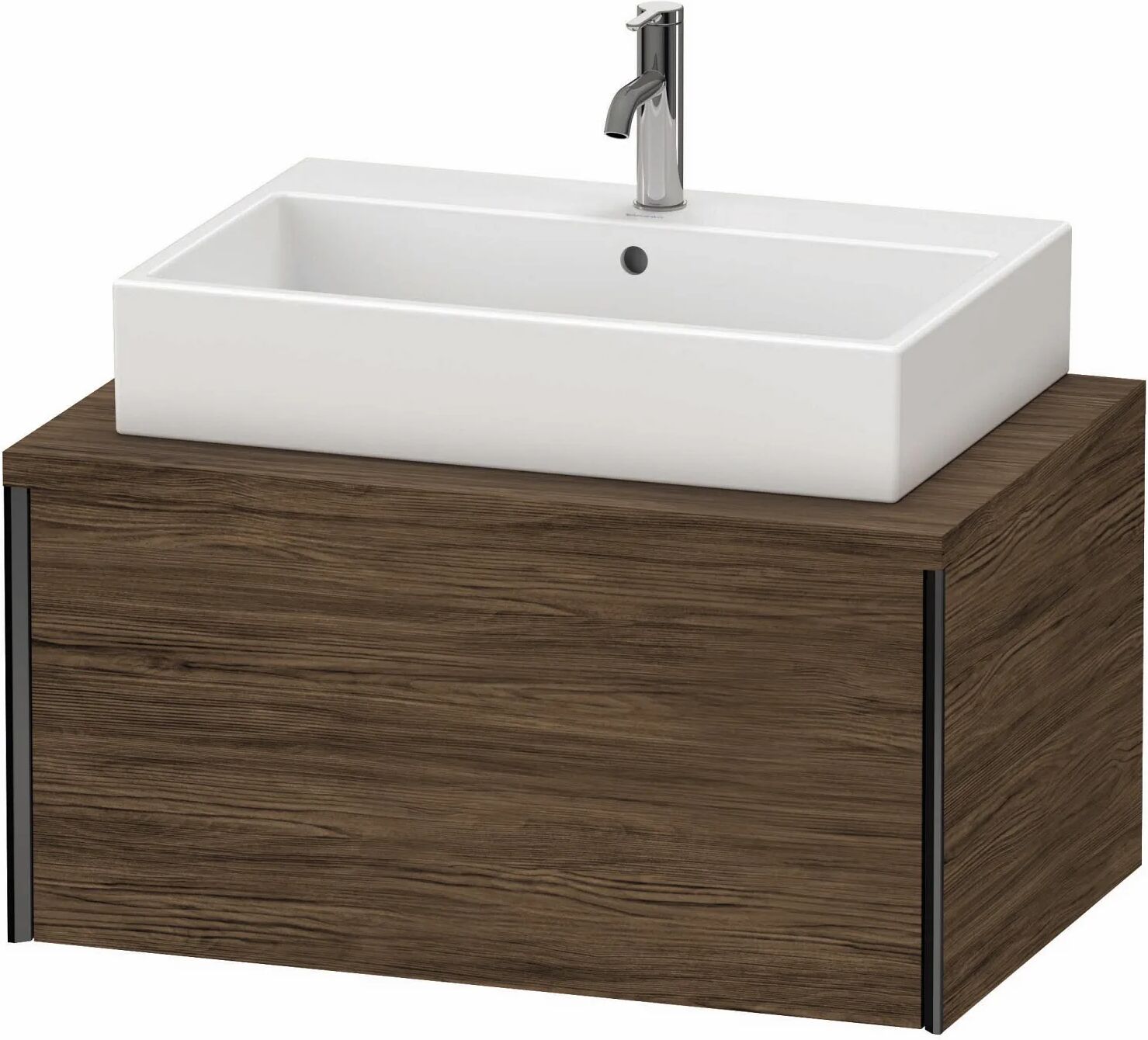 Duravit XViu Waschtischunterbau für Konsole 80 x 40 cm, mit 1 Auszug   nussbaum dunkel (dekor) XV59120B221