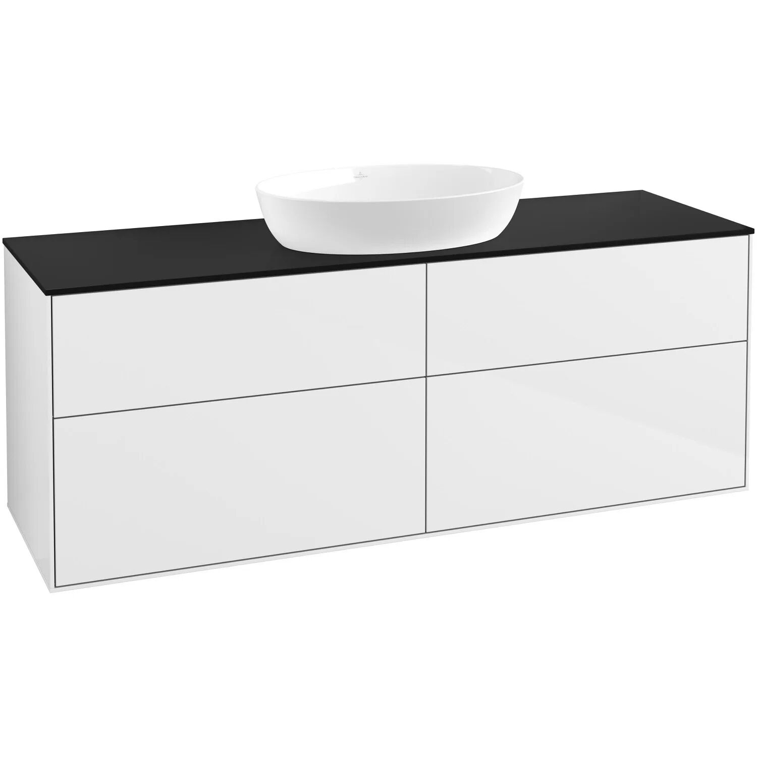 Villeroy & Boch Finion Waschtischunterschrank 160 cm mit Abdeckplatte   glossy white lacquer FA9200GF