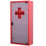 HOMCOM rvs medicijnkastje medicijnkastje EHBO kast met slot (model 3)