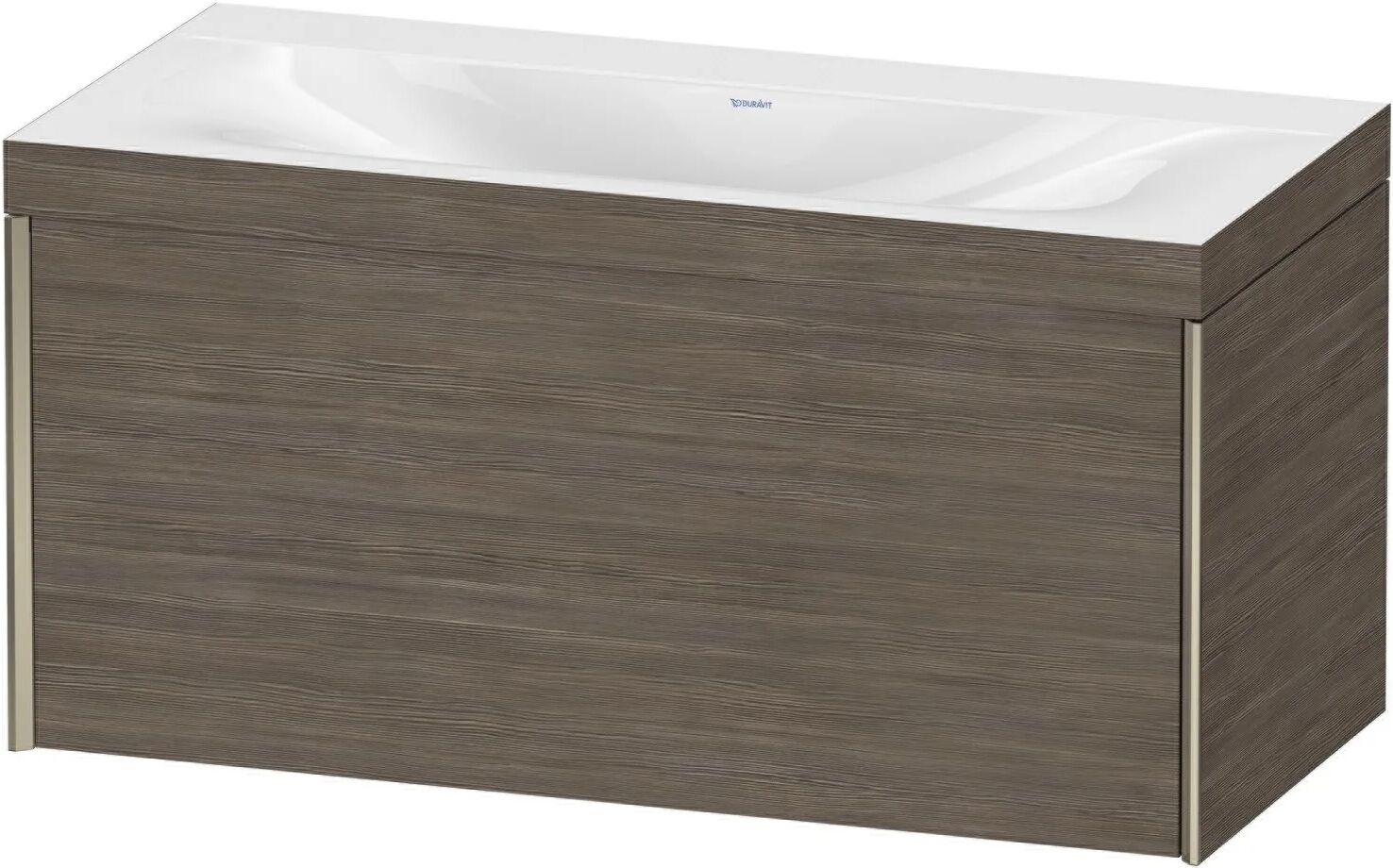 Duravit XViu Möbelwaschtisch 100 x 48 cm c-bonded ohne Hahnloch, wandhängend mit 1 Auszug   pine terra (dekor) XV4611NB151C