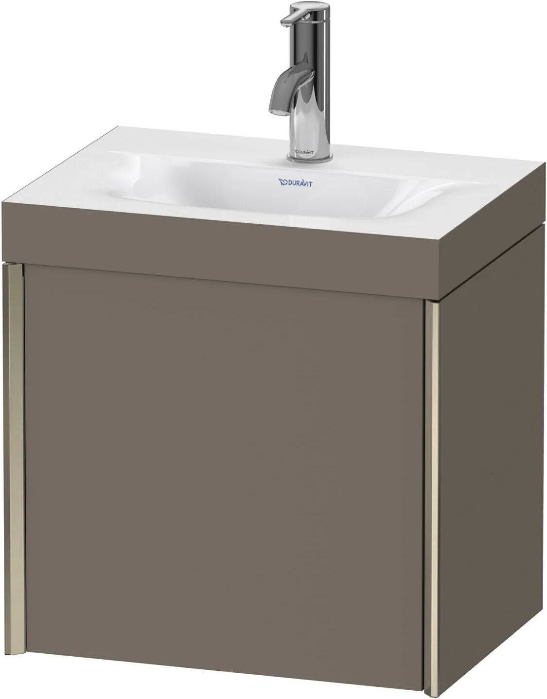 Duravit XViu Möbelwaschtisch 45 x 33,3 cm c-bonded wandhängend mit 1 Tür, Anschlag links   flannel grey seidenmatt (lack) XV4630OB190C