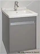 Duravit Ketho Waschtischunterbau für Vero 070445 Ketho B: 40 T: 32 H: 55 cm basalt matt (dekor) KT6630L4343