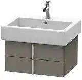 Duravit Vero Waschtischunterschrank für Vero Waschtisch 60 cm, mit 2 Schubkästen Vero B: 55 T: 43,1 H: 29,8 cm flannel grey seidenmatt (lack)