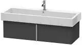 Duravit Vero Waschtischunterschrank für Vero Waschtisch 120 cm, mit 1 Auszug Vero B: 115 T: 43,1 H: 29,8 cm graphit matt (dekor) VE610804949