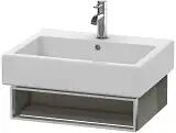 Duravit Vero Waschtischunterschrank für Vero Waschtisch 60 cm, mit offenem Fach Vero B: 55 T: 43,1 H: 15,5 cm flannel grey hochglanz (lack)