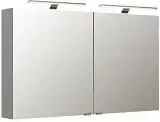 Pelipal S5 Spiegelschrank 120 x 16 x 70 cm mit LED Leuchtentyp II und Waschplatzbeleuchtung   riviera eiche quer nachbildung