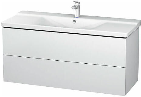 Duravit P3 Comforts Møbelservant 1250x495 Mm, U/blanderhull, Wondergliss