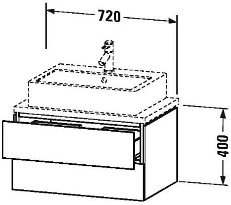 Duravit L-cube Servantskap M/2 Skuffer 720x400x477 Mm, Europeisk Eik