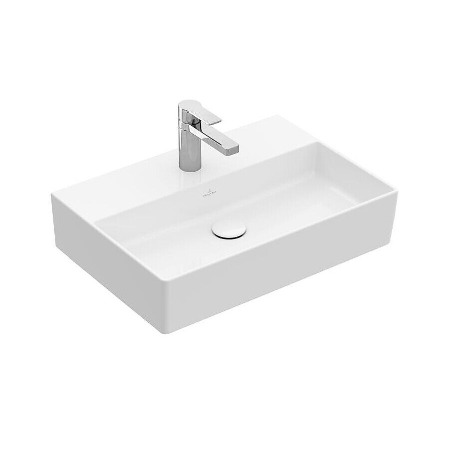 Villeroy & Boch V&b Memento 2.0 Toppmontert Servant 600x420 Mm, 1 Bl.h, U/o.l, Stone White