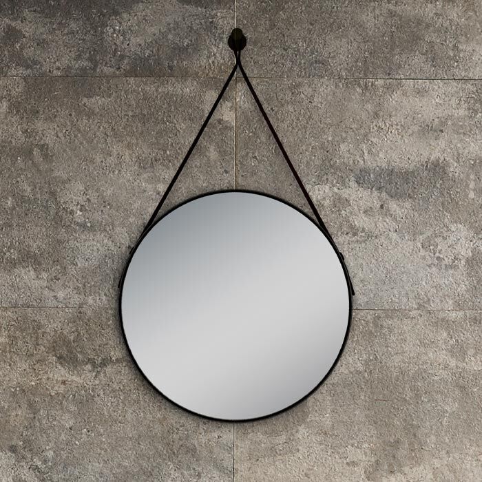 Badnor AS Lina rundt speil med sort ramme 60cm