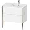 Duravit XViu 4487 Móvel de lavatório vertical, 2 gavetas, para lavatório ME by Starck 234683 Lavatório à direita, 810x480 mm