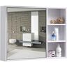 Suuim Bathroom Mirror Cabinet, Medicine Cabinets Wall Mirror, Mirror with Shelf, Bathroom Mirror Cabinet, Mirror Box Wall-Mounted, Mirror Cabinet, Storage C