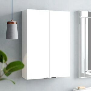 Hudson Reed 500mm W x 713mm H x 182mm D Wall Mounted Medicine Cabinet white 71.3 H x 50.0 W x 18.2 D cm