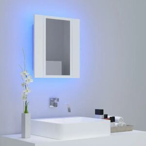 Ebern Designs LED Bathroom Mirror Cabinet 40x12x45 cm Acrylic white 4.5 H x 4.0 W x 1.2 D cm